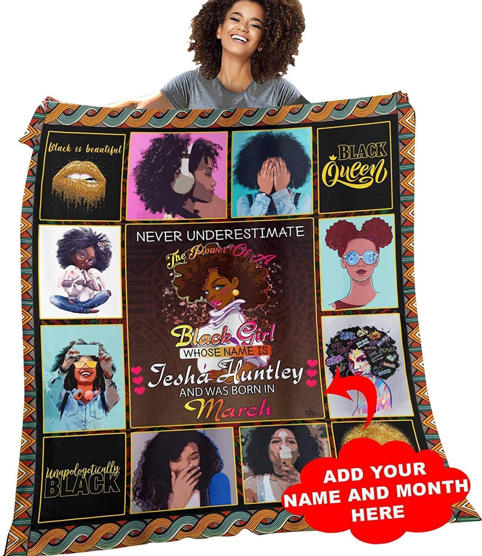 Personalized Black Woman Blanket Gifts for Black Women African Women ...
