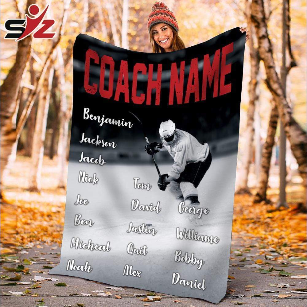Custom Blanket Hockey Coach With Members #261119V