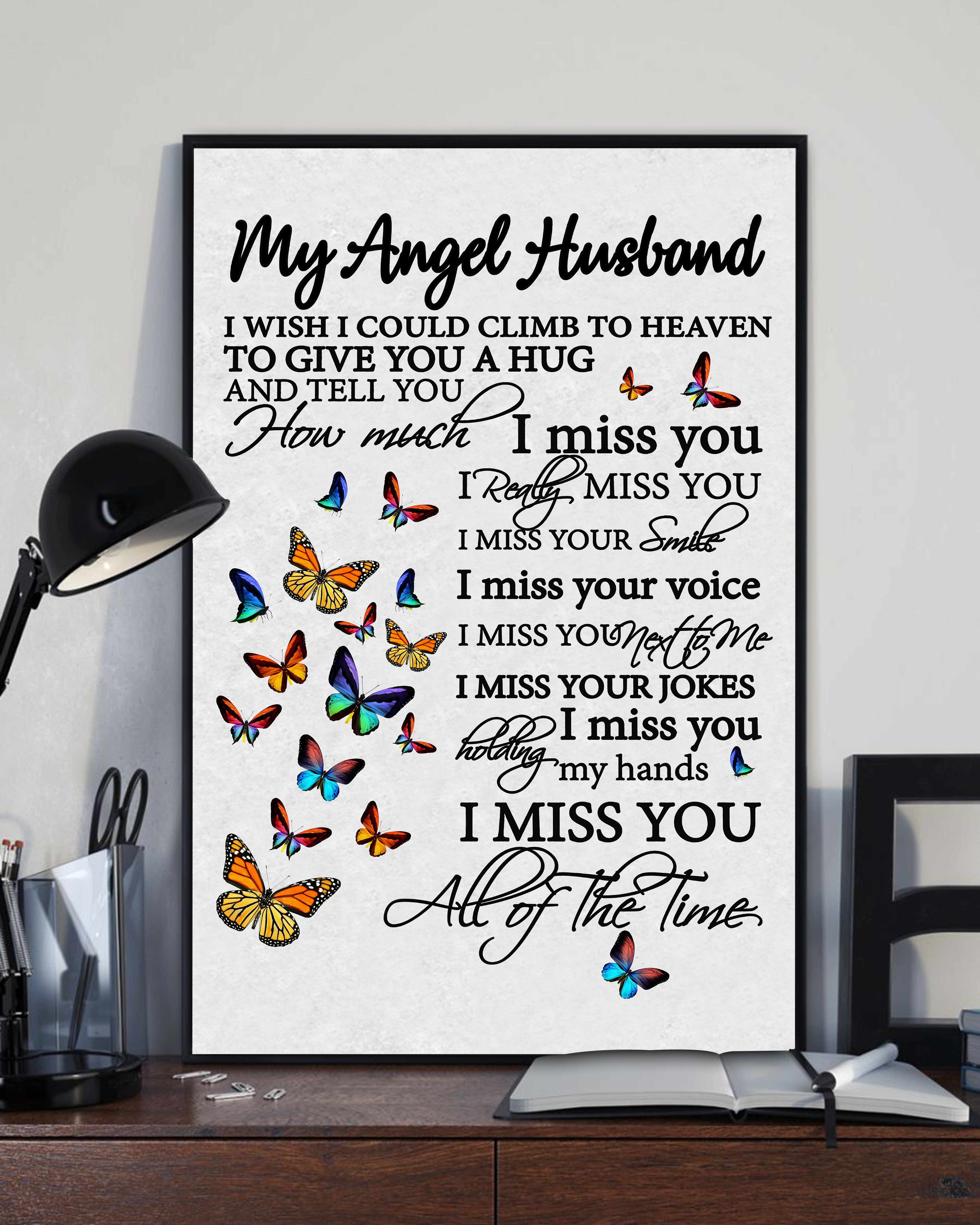 Butterfly and Angel Husbands Canvas