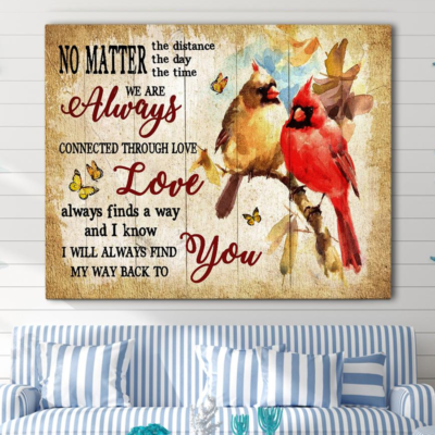Cardinal I will always find my way back to you - Matte Canvas, valentine day gift, valentines day for her c123