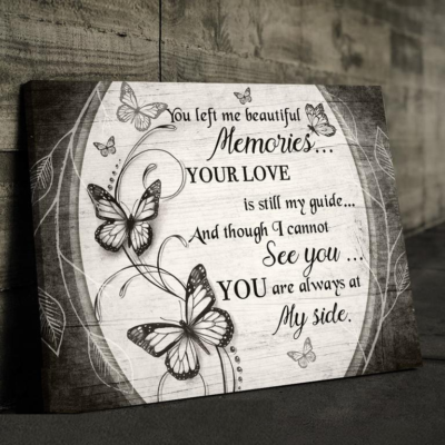 Butterfly, you left me beautiful memories - Matte Canvas, butterfly lover, Christmas gift, memory gift c32