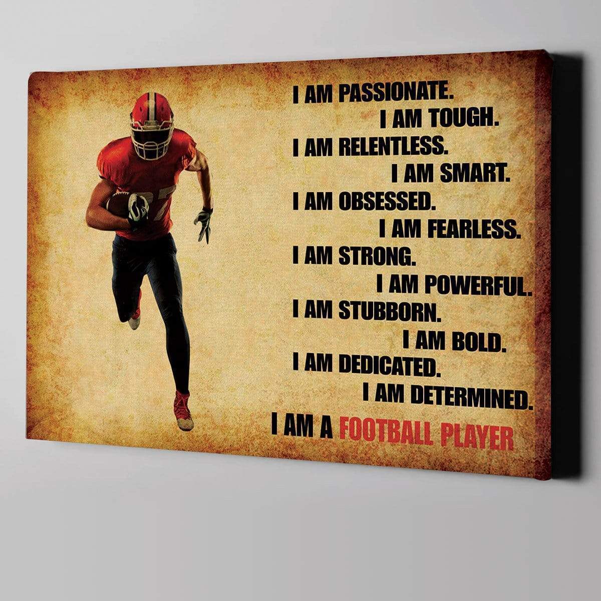 Canvas Print - Custom Football Player