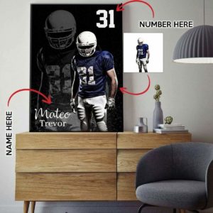 Football custom canvas prints - Player With Photo #061119L