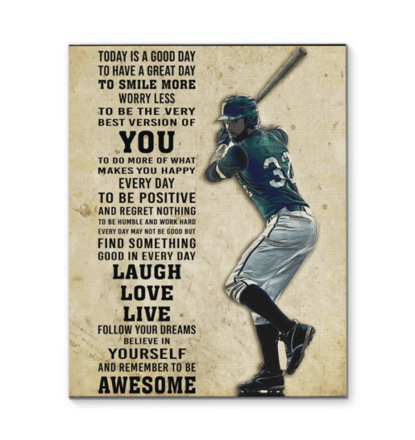 Baseball Today is a Good Day Poster Canvas