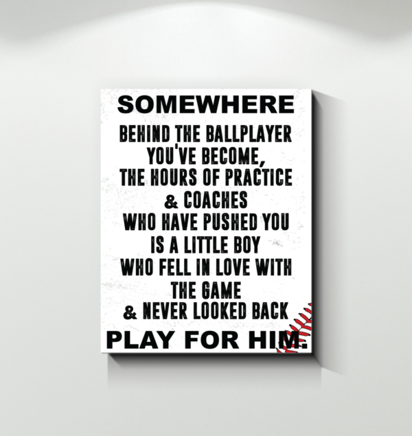 Baseball Custom Poster Canvas Play for him