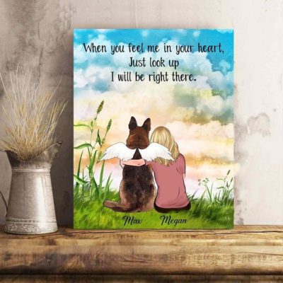Custom personalized dog memorial canvas- I Will Be Right There - Personalizewitch - Valentines day gifts for him her couple boyfriend girlfriend