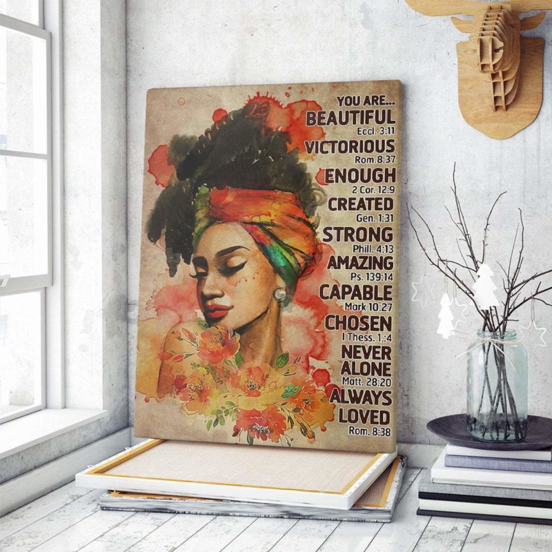 Black Girl You Are Beautiful Poster Canvas Wall Art – Art Hoodie