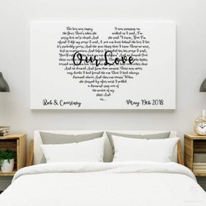 Our Love Customized Valentines Day Poster Canvas LH