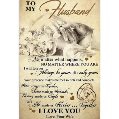Gifts for Your Husband, I will forever always be yours.. Christmas gift family canvas print #V