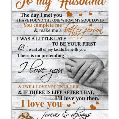 To my husband, The day I met you...Christmas gift family canvas print #V