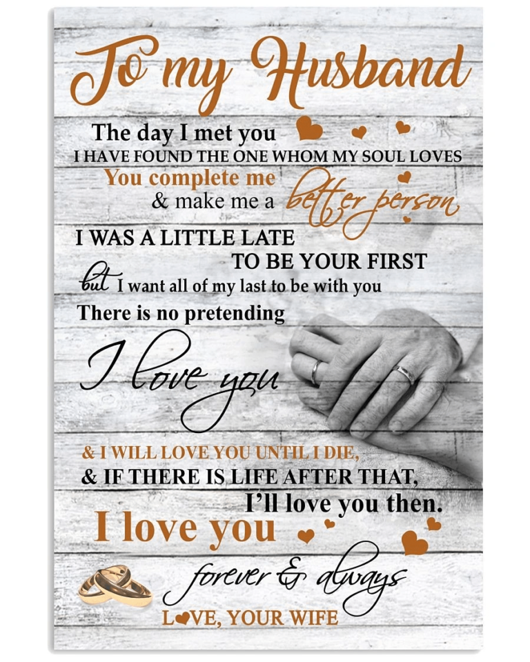 To my husband, The day I met you...Christmas gift family canvas print #V