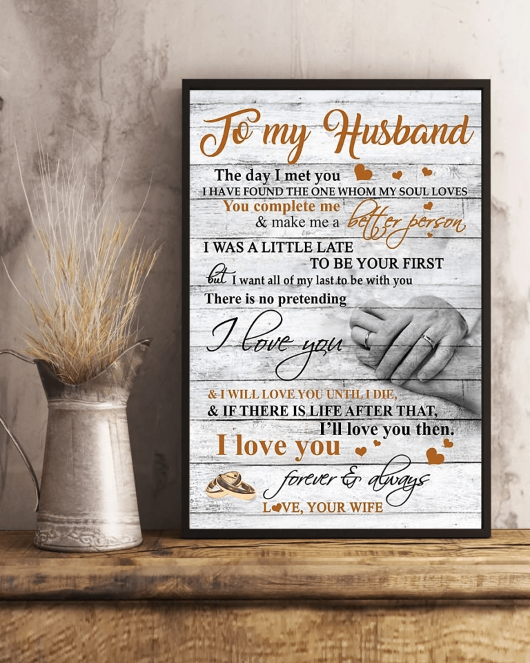 To my husband, The day I met you...Christmas gift family canvas print #V