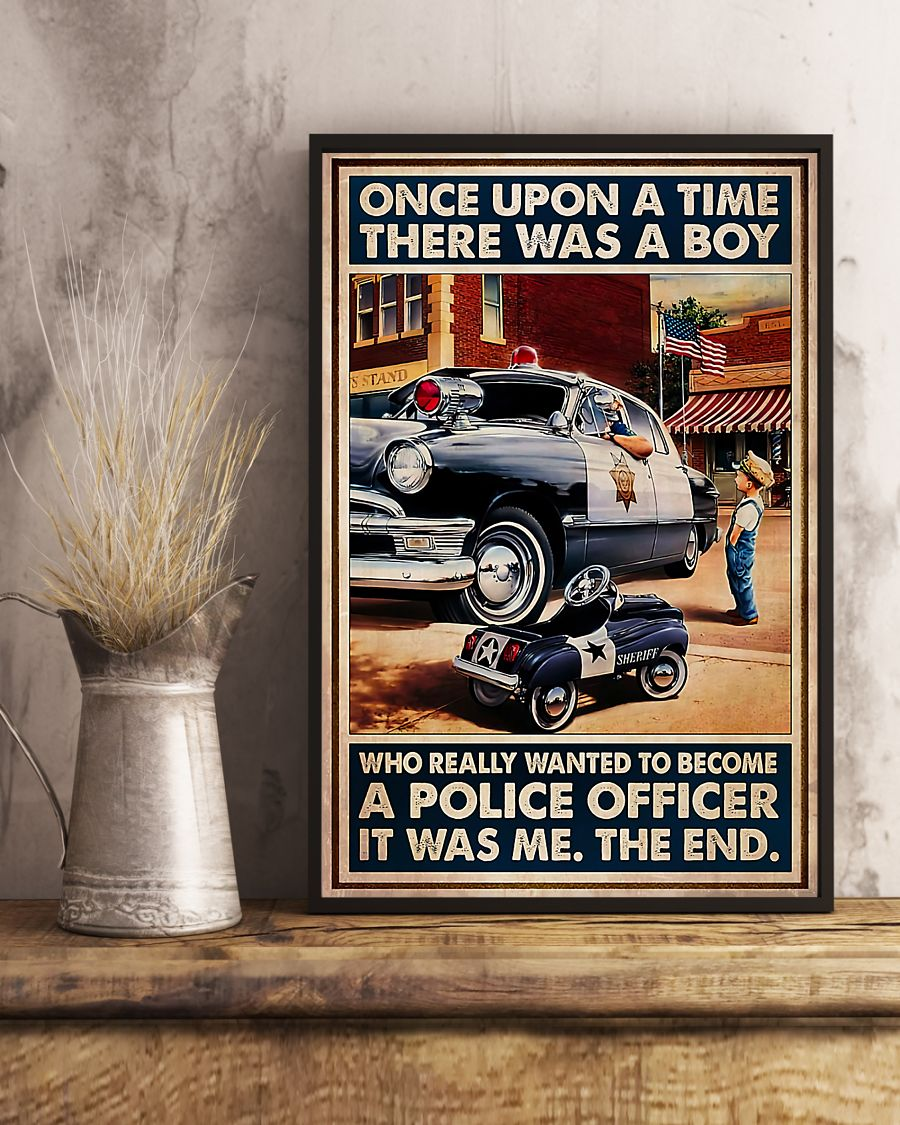 Police Poster Canvas There Was A Boy Who Wanted To Become A Police Officer Vintage Wall Art Gifts