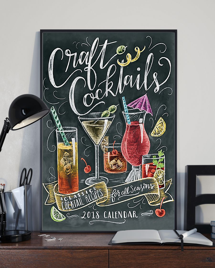 Craft Cocktails Poster Canvas Classic Cocktail Recipes For All Seasons