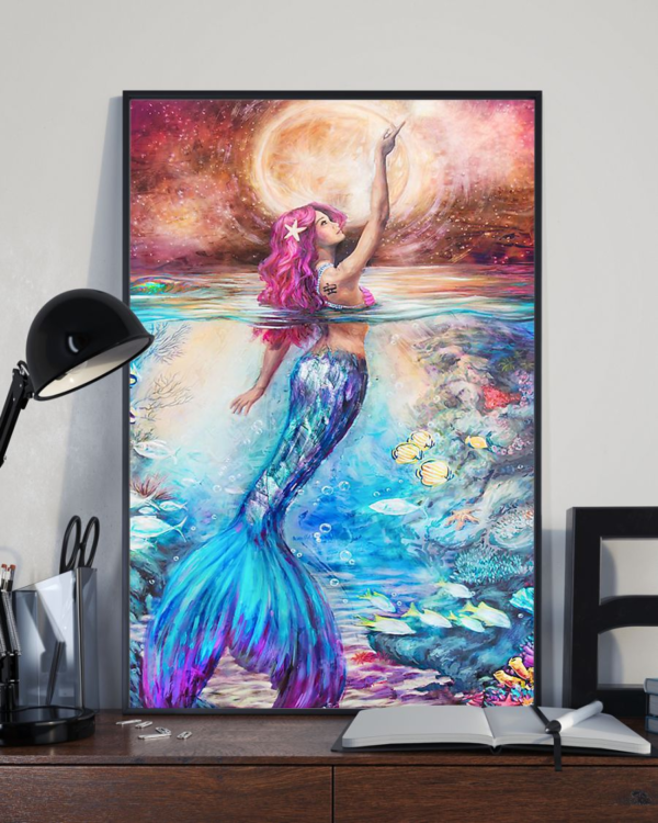 Mermaid Painting Poster Canvas Vintage Wall Art Gifts – Art Hoodie