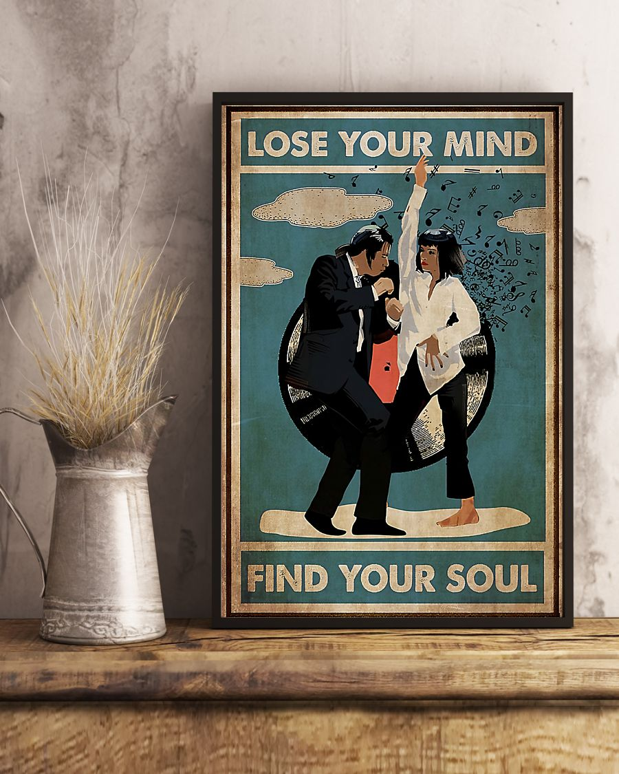 Couple Dancing Music Loves Poster Canvas Lose Your Mind Find Your Soul Vintage Wall Art Gifts