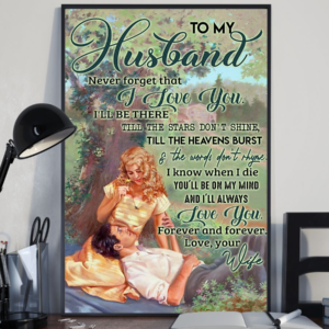 Personalized Gift To My Husband Poster Canvas Never Forget That I Love You Prints Vintage Wall Art Gifts
