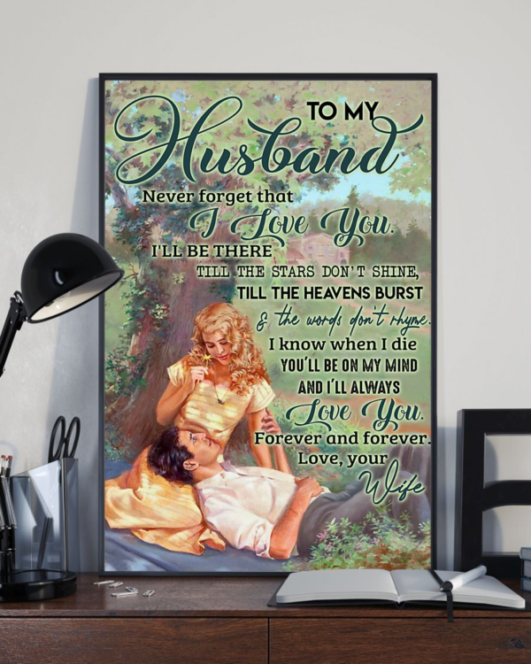 Personalized Gift To My Husband Poster Canvas Never Forget That I Love You Prints Vintage Wall Art Gifts