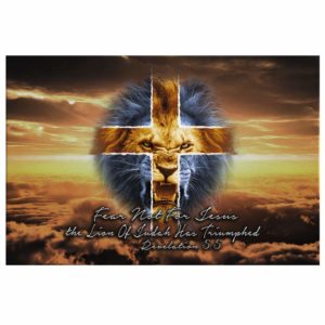 Jesus Lion Of Judah Fear Not For Jesus Canvas Print