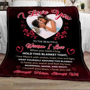 Personalized Always Here Always Will Fleece Blanket