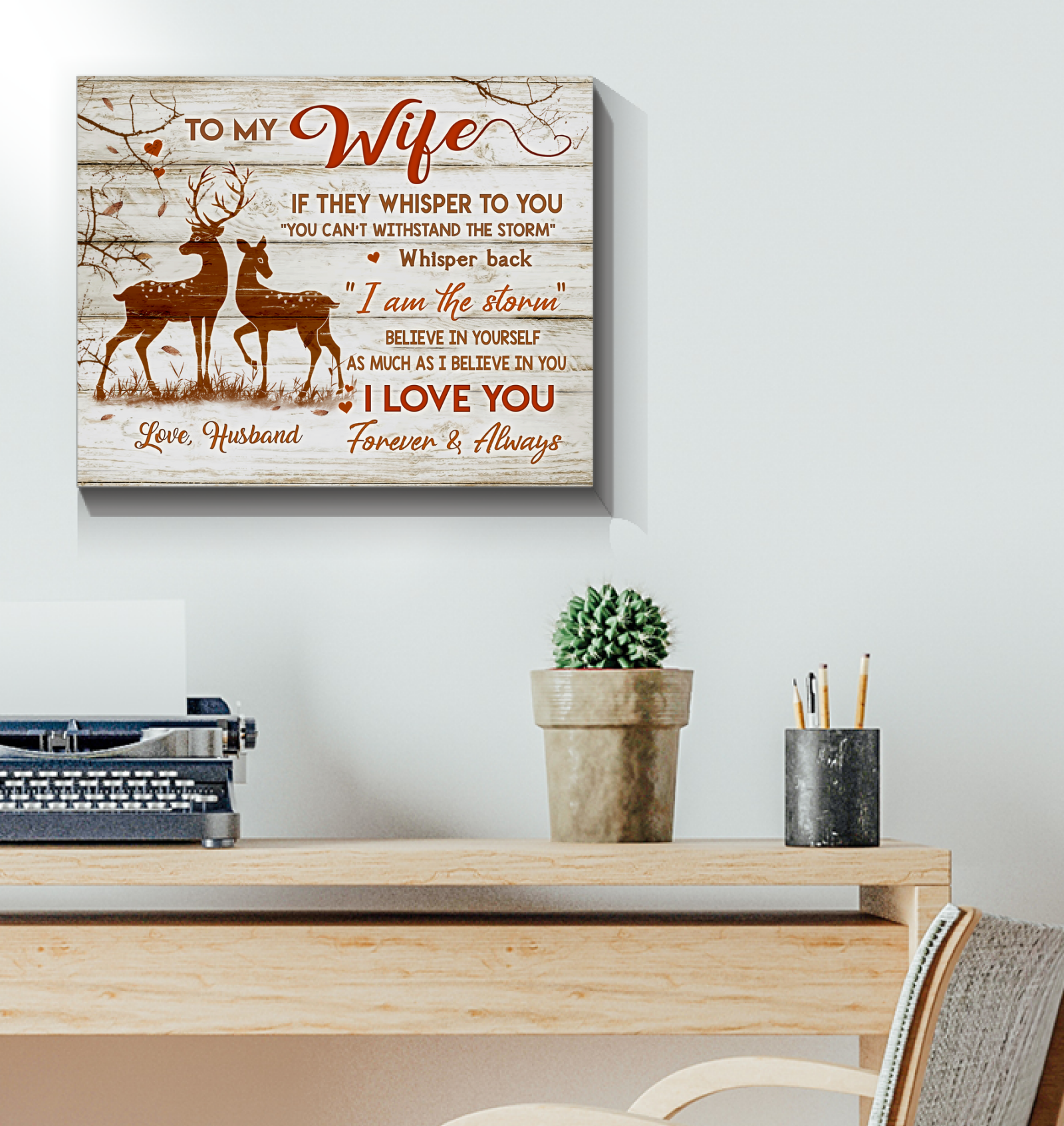 Poster Canvas Buck&Doe To My Wife