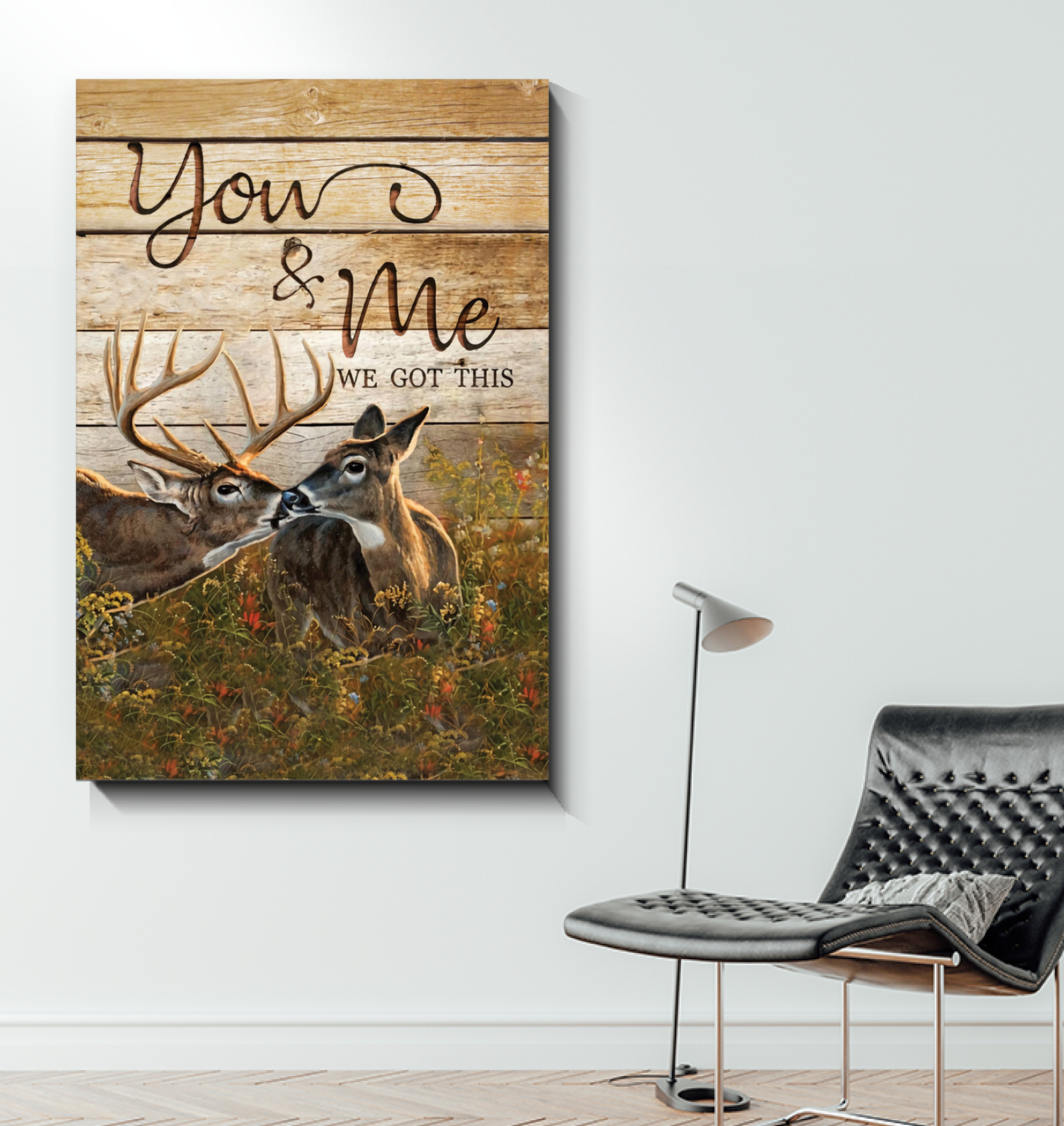 Deer couple Poster Canvas