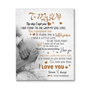 Husband To Wife That I Will Love You Until Die Poster Canvas