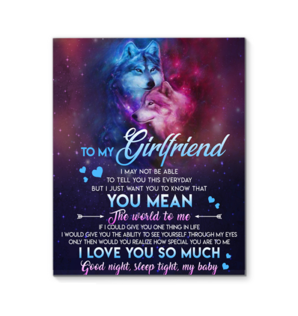 Boyfriend To Girlfriend That I Love You So Much Goodnight Sleep Tight My Baby Poster Canvas