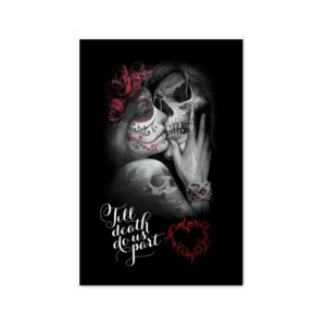 Skull couple Poster Canvas