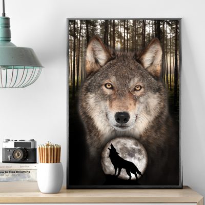 Couple Wolf Canvas