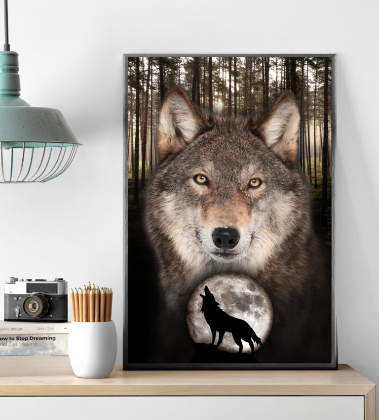 Couple Wolf Canvas