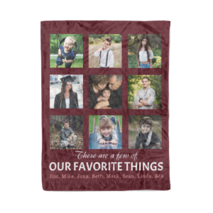 My Favorite Things personalized family photos -  Fleece Blanket,  you,  her,  him,  family