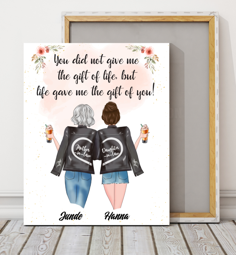 Custom personalized canvas prints wall art Mother's day gifts idea, best Christmas, birthday presents for mother in law - Mother-in-law Gift of Life