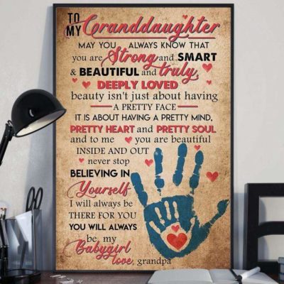 Christmas gift Grandpa to granddaughter, you will always my baby girl custom name canvas print #V