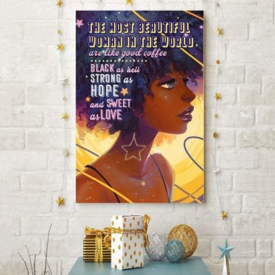 .Afro Black girls The Most Beautiful Woman in the world Canvas Prints #V