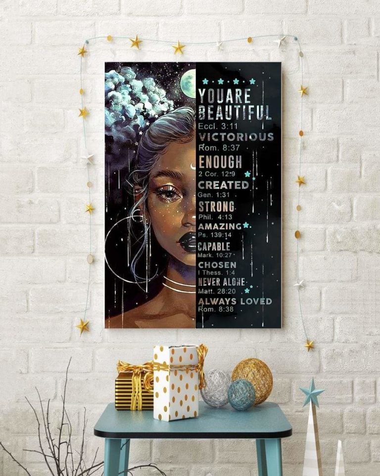 .Afro Hippie girls You Are Beautiful Canvas Prints #V