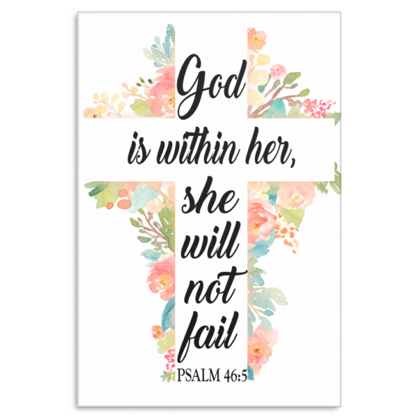 "GOD IS WITHIN HER" PREMIUM Poster Canvas