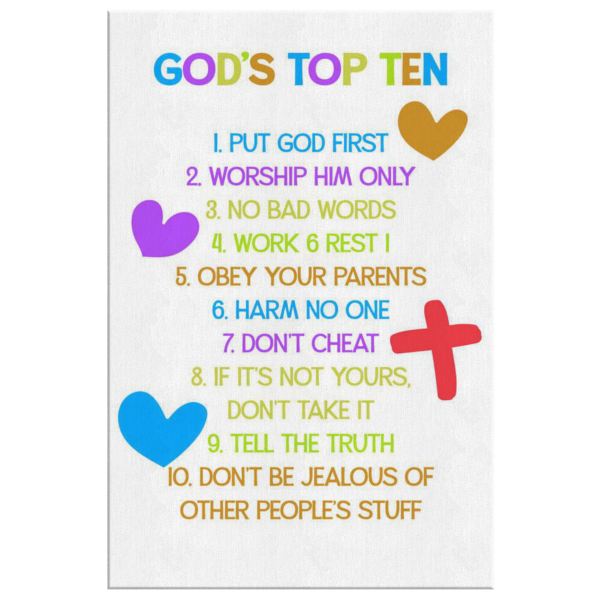 "God's Top Ten" Premium Poster Canvas
