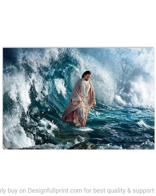 He Walks On Water Jesus Poster Canvas Christian S Poster Canvas LH