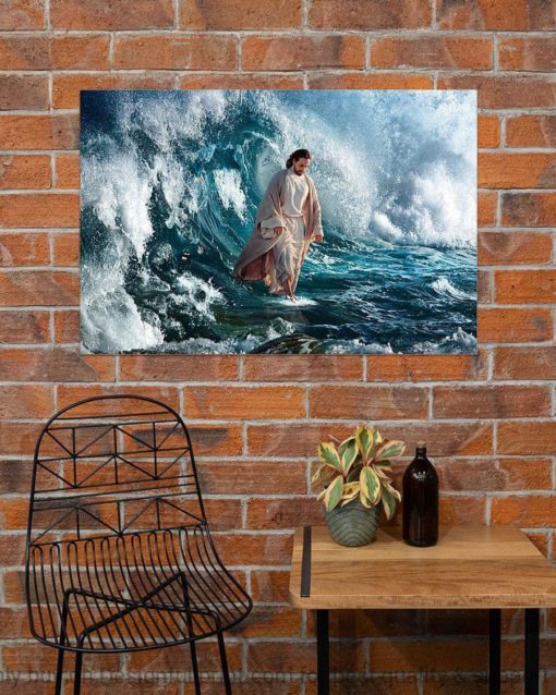 He Walks On Water Jesus Poster Canvas Christian S Poster Canvas LH