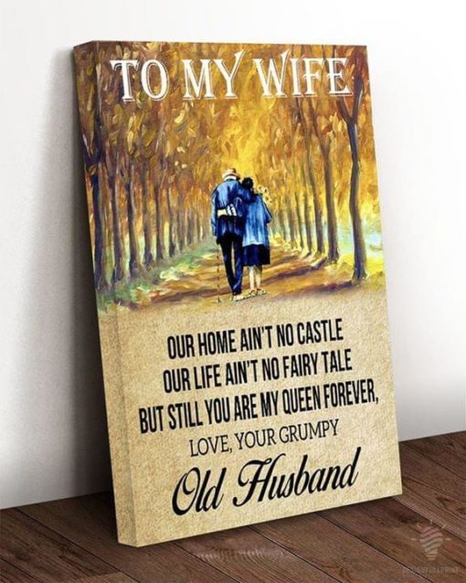 Old Husband To My Wife I Love You Canvas Art and Poster Canvas HG Valentine Gift For Him Valentine Gift For Husband Valentines Gifts For Coworkers