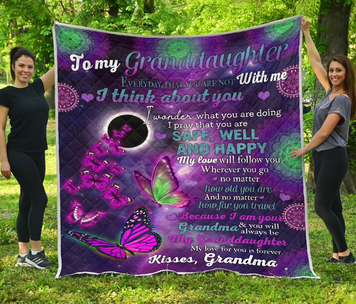 LIMITED EDITION Blanket - Gift to granddaughter from grandma - Birthday gift, christmas gift - I pray that you are safe, happy