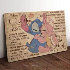 Ohana ST Horizontal Poster Canvas or Wall Art Canvas LN Couple Poster Canvas First Valentine Gift For Her Valentine Gift