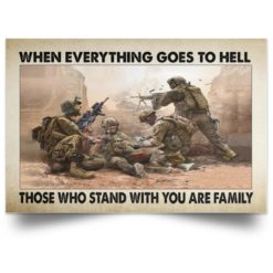 When Everything Goes To Hell Veteran Poster Canvas LH