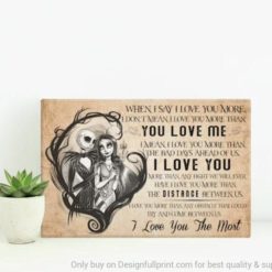 JSK and Jill Skull Couple Horizontal Poster Canvas or Wall Art Canvas LN Poster Canvas First Valentine Gift For Him Valentine Gift