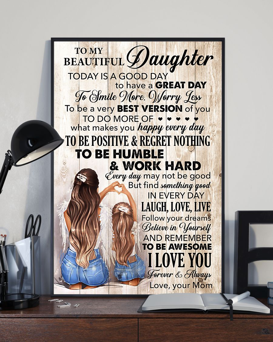 To My Mom poster, Personalized Gift For Mom, From Daughter