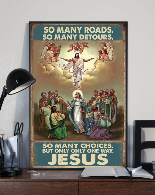 Christian Poster Canvas But Only Only One Way Jesus Vintage Poster Canvas