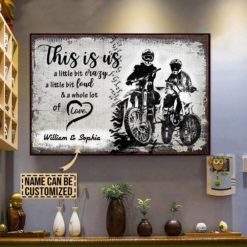 Happy Valentines Day This Is Us Old Biker Couple Love Customized Poster Canvas or Wall Art Canvas CH