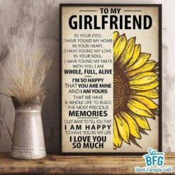 To My Girlfriend I Am Happy To Have You Canvas Art and Poster Canvas CH Valentine Gift For Her Best Valentine Gift For GF