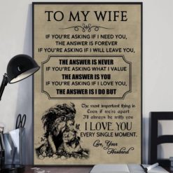 To My Wife I Love You Every Single Moment Canvas Art and Poster Canvas CH Valentine Gift For Her